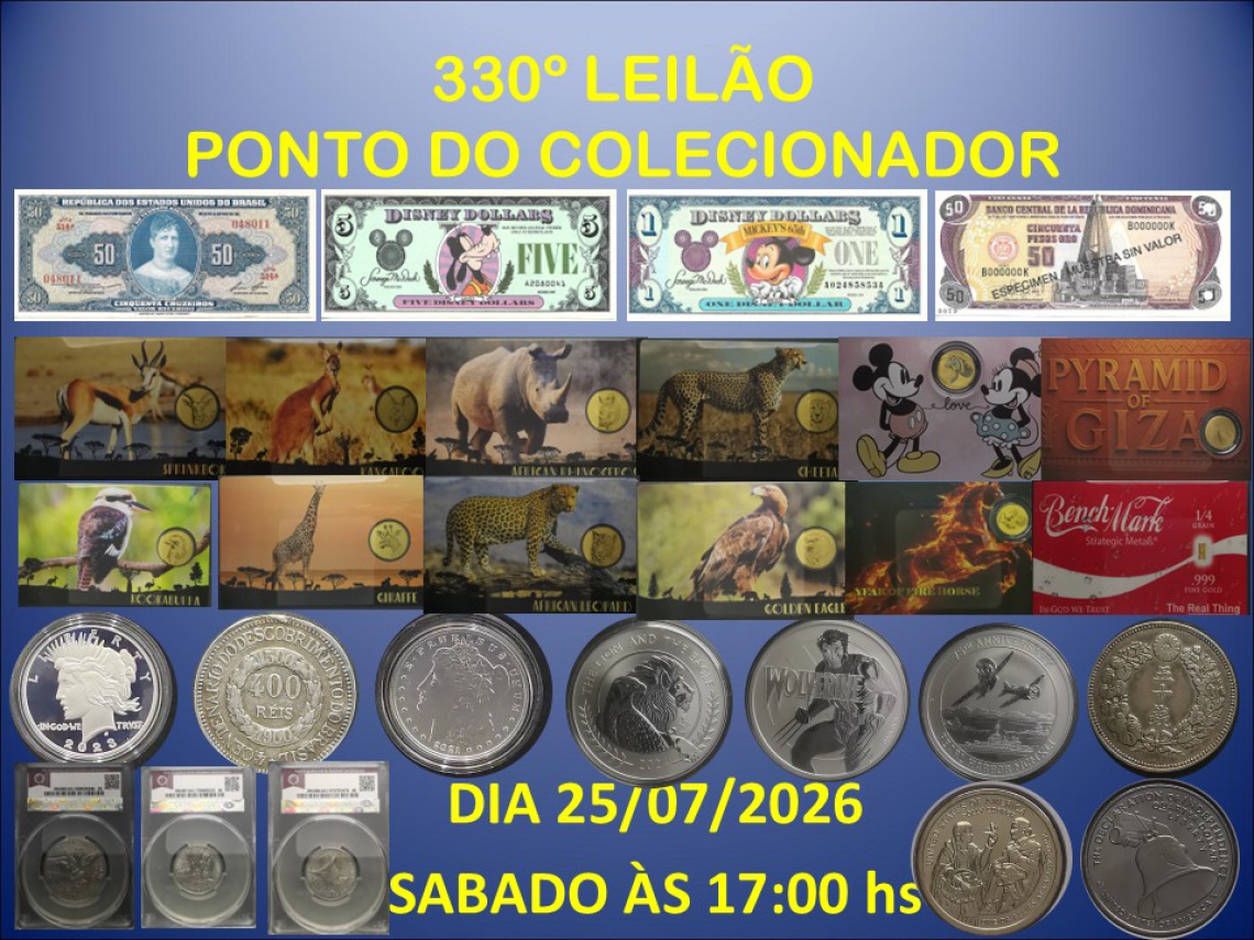 330º LEILÃO PONTO DO COLECIONADOR