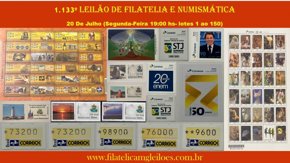 1.033º Leilão de Filatelia e Numismática