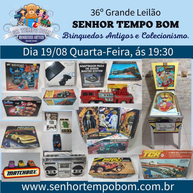 36º GRANDE LEILÃO DE BRINQUEDOS E COLECIONÁVEIS.
