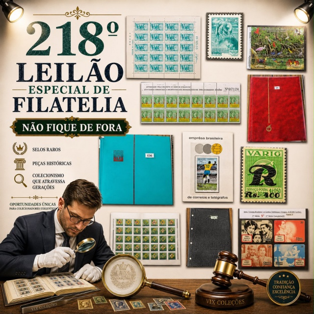 218º LEILÃO ESPECIAL DE FILATELIA