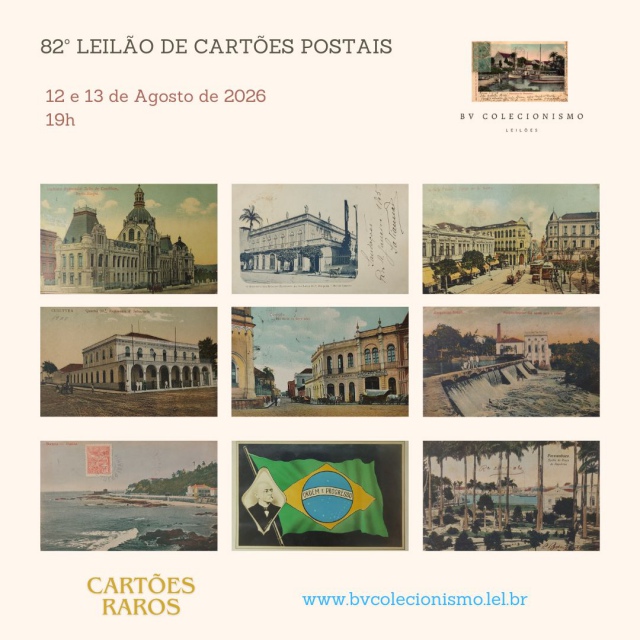 82º LEILÃO DE CARTÕES POSTAIS