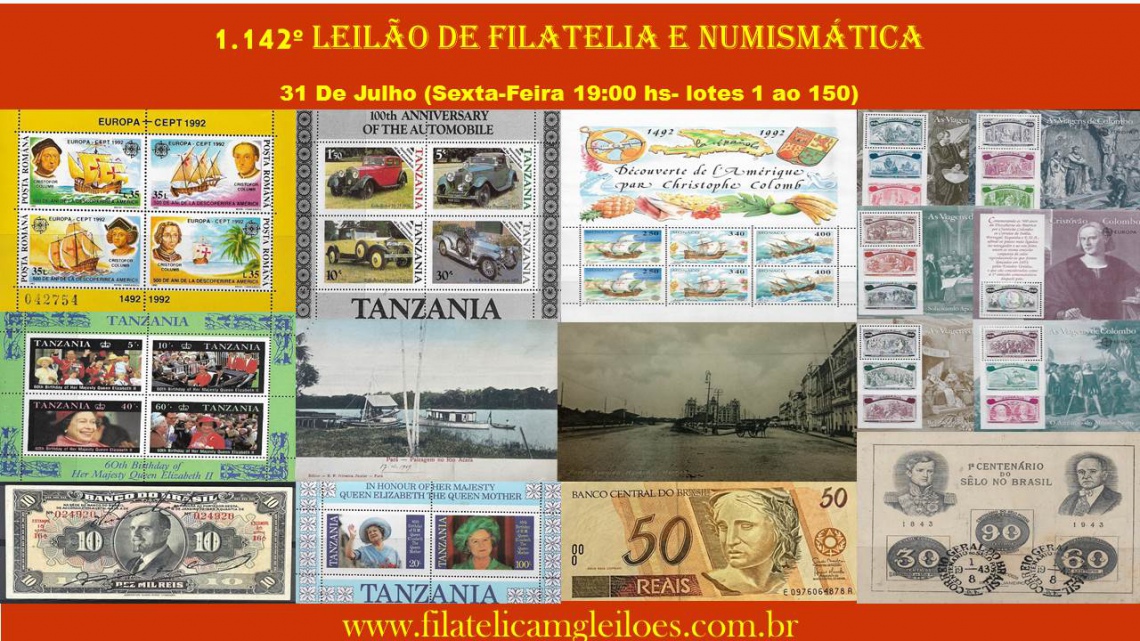1.142º Leilão de Filatelia e Numismática