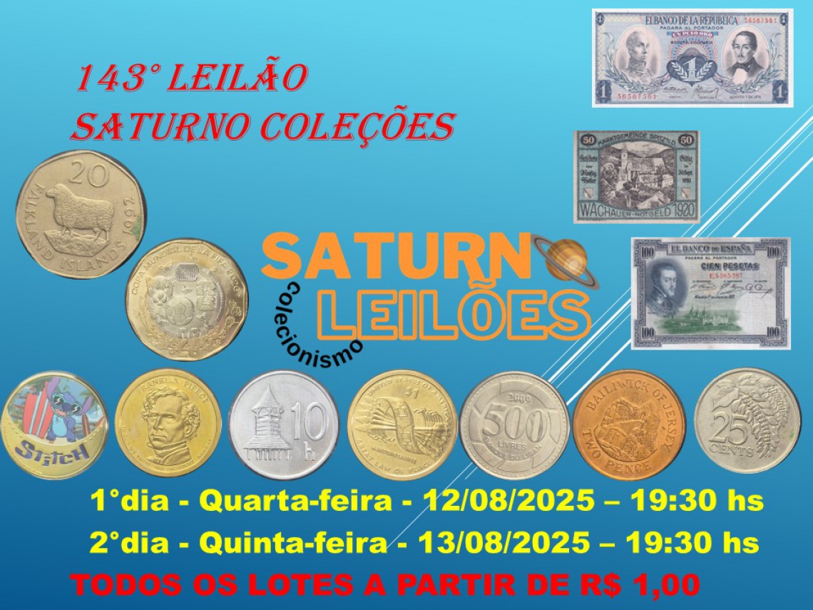 143º LEILÃO SATURNO LEILÕES