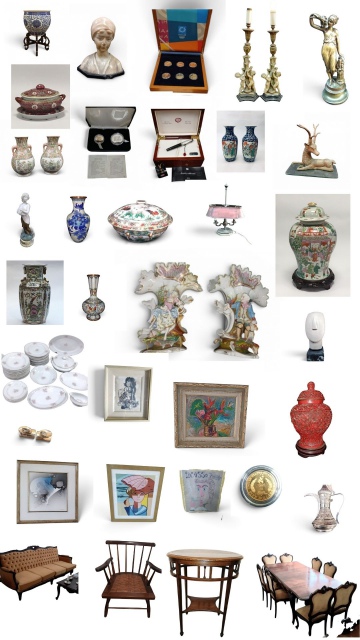 LEILÃO DE ARTE E ANTIGUIDADES, COLEÇÃO OLÍMPICA MOEDAS DE OURO, SELOS E OUTROS OBJETOS