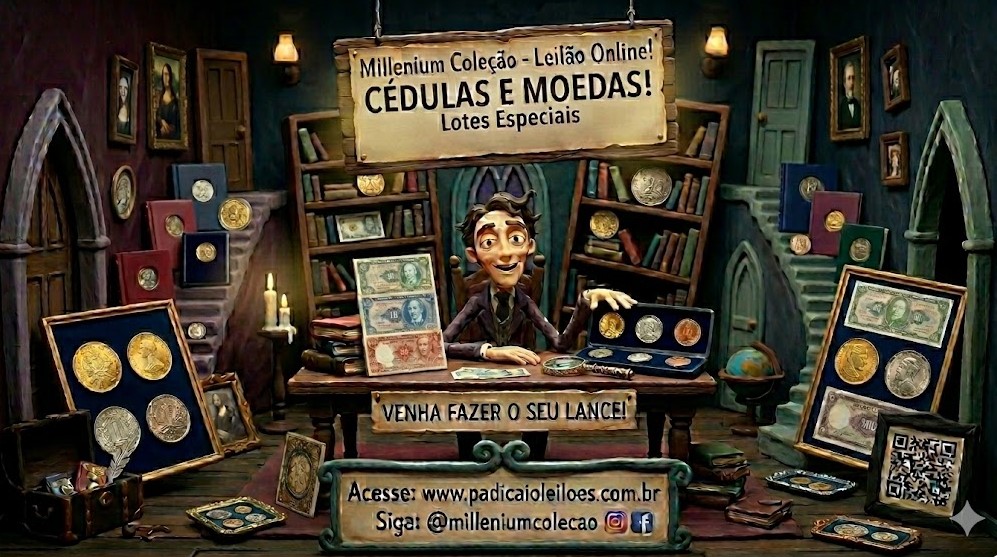 GRANDE LEILAO MILLENIUM COLEÇÃO CÉDULAS E MOEDAS