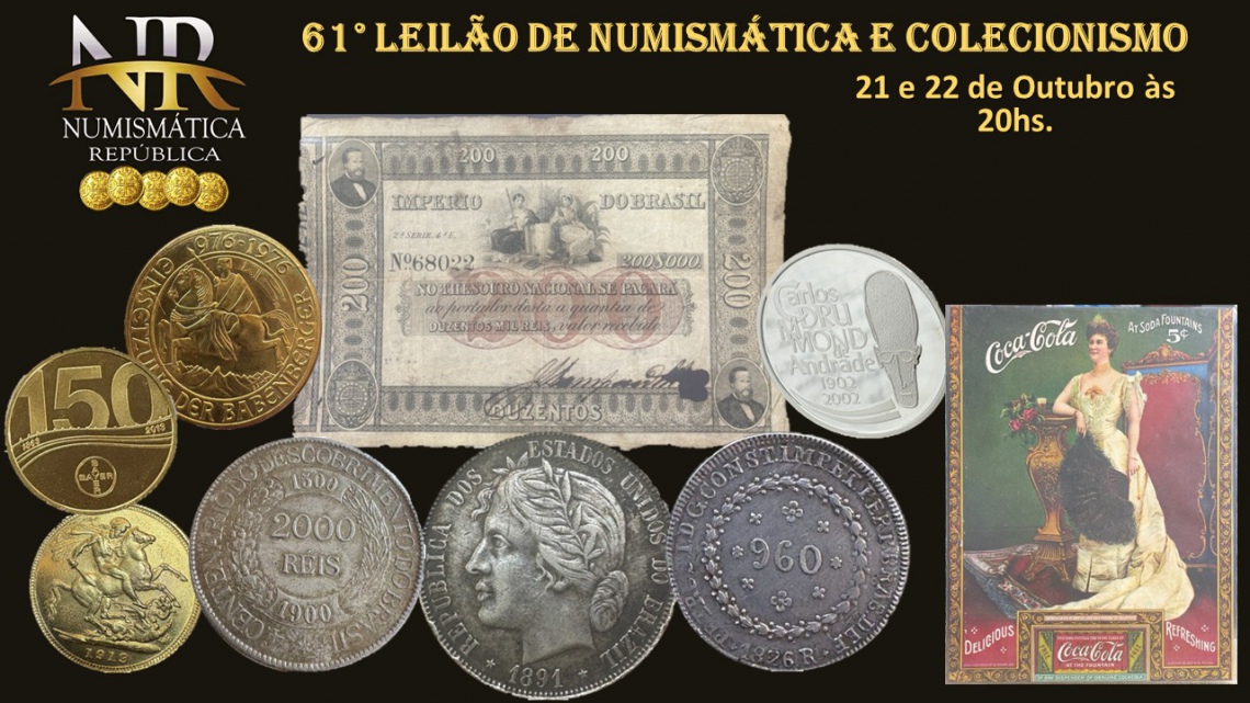 61º Leilão de Numismática e Colecionismo - NUMISMÁTICA REPÚBLICA