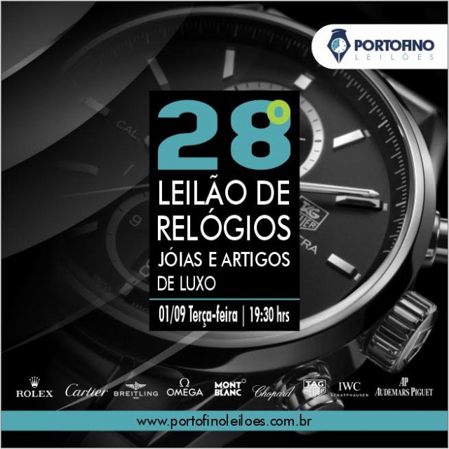 28º LEILÃO DE RELÓGIOS, JOIAS E ARTIGOS DE LUXO
