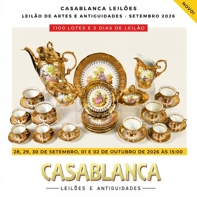 CASABLANCA - LEILÃO DE ARTE E ANTIGUIDADES - Setembro de 2026