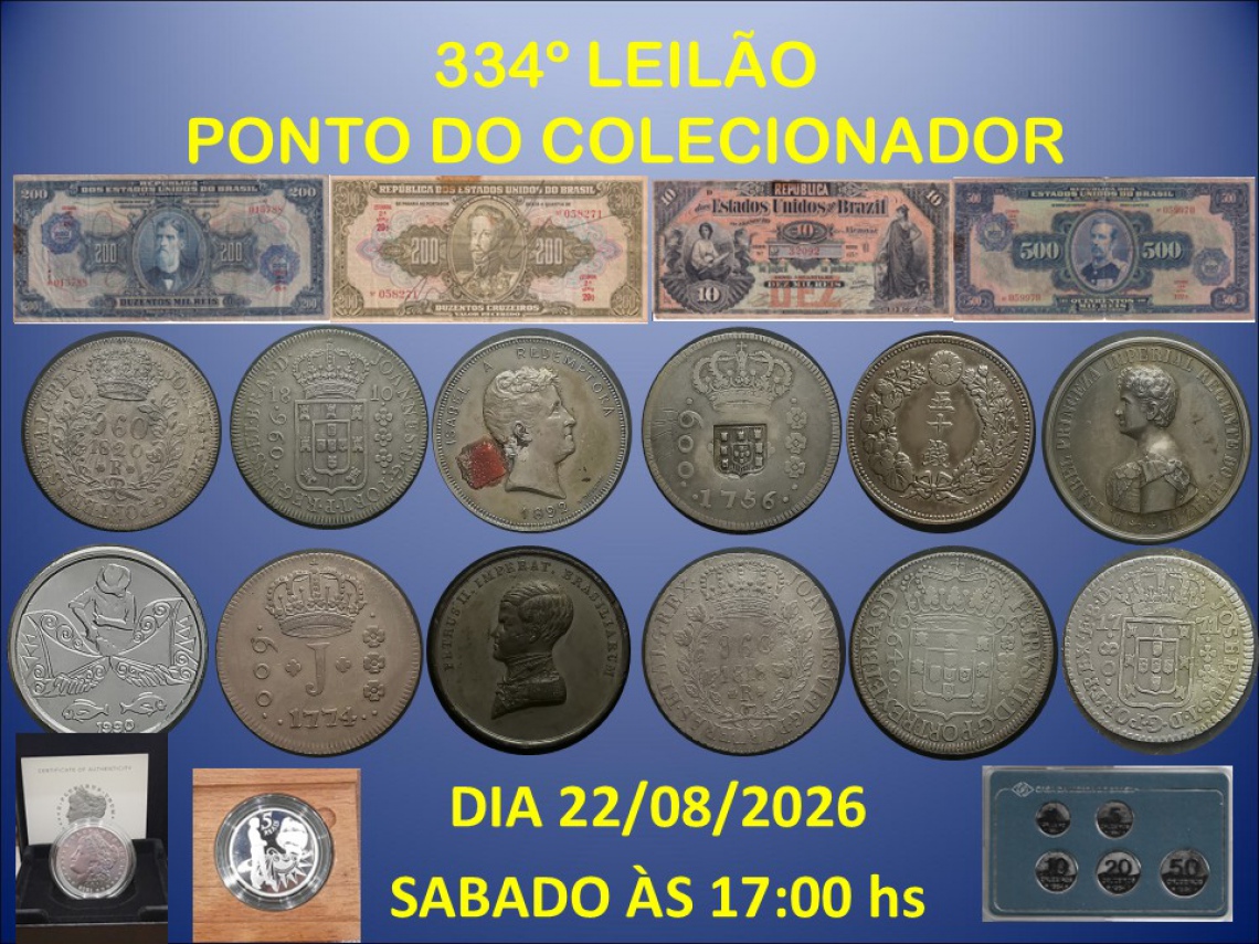 334º LEILÃO PONTO DO COLECIONADOR