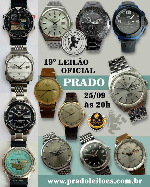 19º LEILÃO OFICIAL PRADO - RELÓGIOS