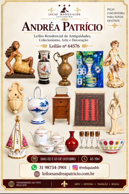 LEILÃO DE ARTE, COLECIONISMO E ANTIGUIDADES