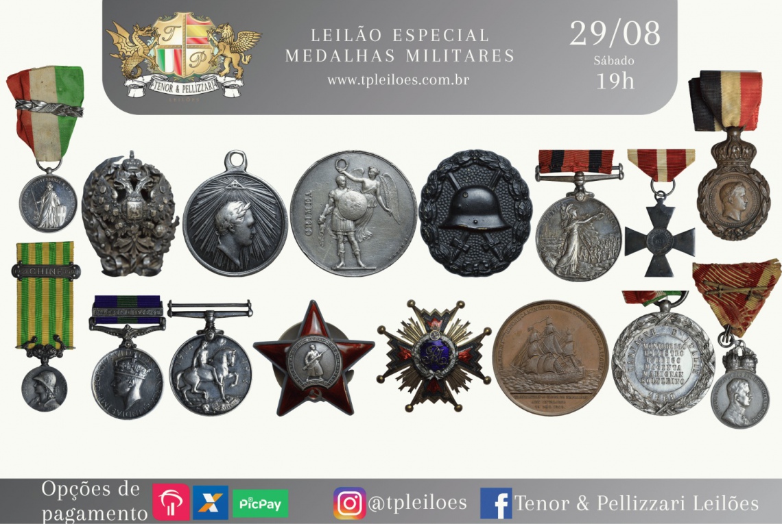 LEILÃO ESPECIAL - MEDALHAS MILITARES