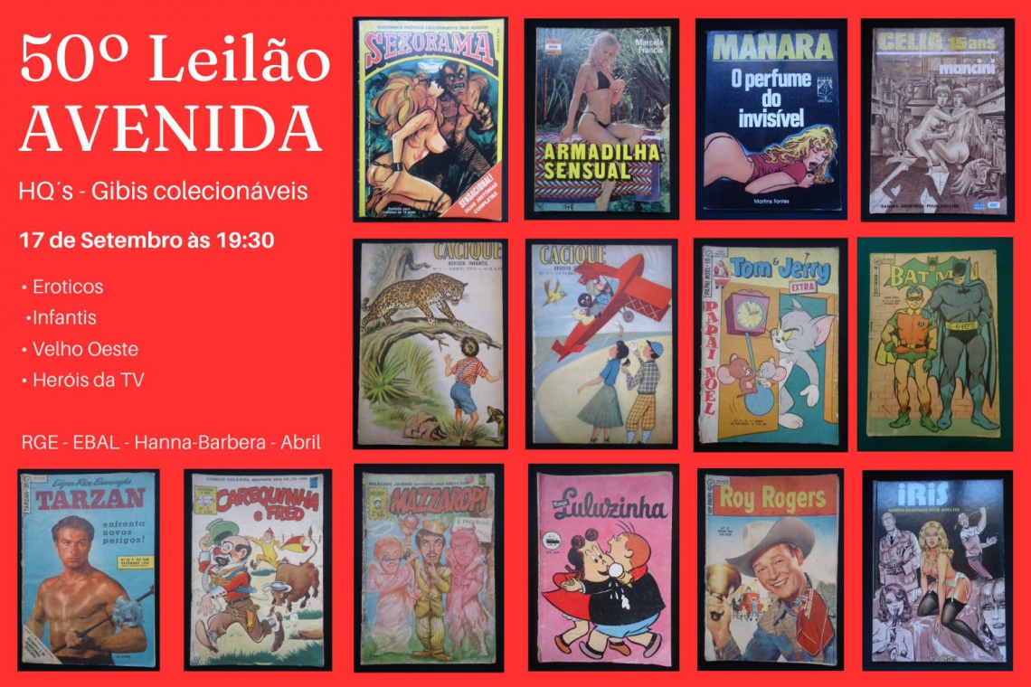 50º Leilão AVENIDA - Leilão de Gibis Colecionáveis