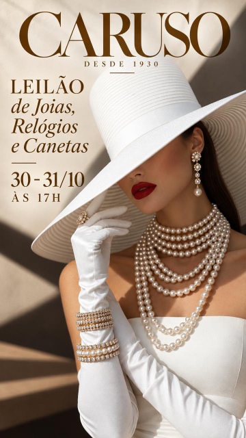 158º LEILÃO JOIAS CARUSO - JOIAS EM OURO 18 K E RELÓGIOS E CANETAS  (VERMELHO)