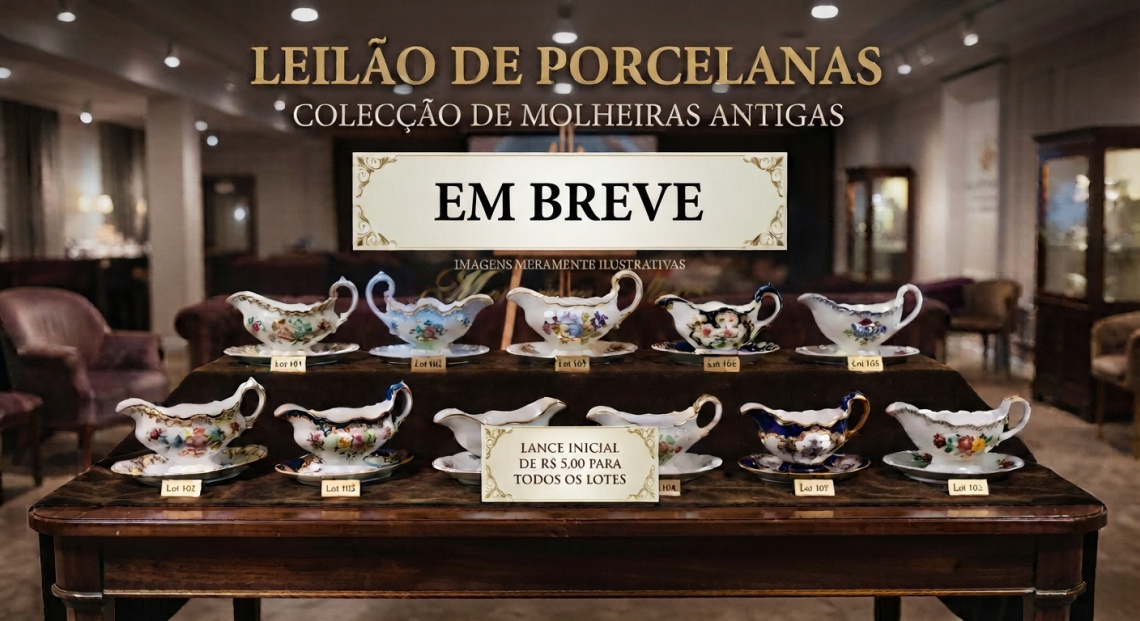 LEILÃO DE COLEÇÃO DE  MOLHEIRAS EM PORCELANA - PETROPOLIS RJ