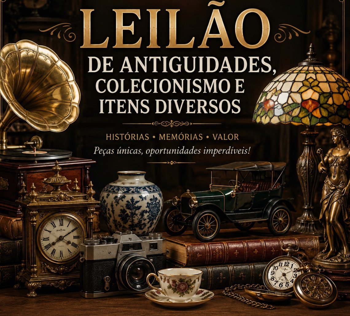 LEILÃO DE ANTIGUIDADES,  COLECIONISMO, NUMISMÁTICA - BRC. ANTIGUIDADES