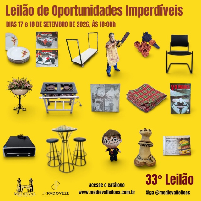 Leilão de Oportunidades Imperdíveis - 33 Leilão Medieval