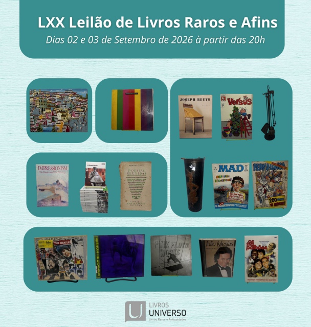LXXIII LEILÃO DE LIVROS RAROS E AFINS
