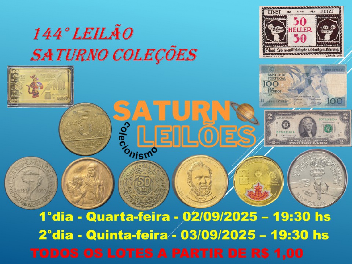 144º LEILÃO SATURNO LEILÕES