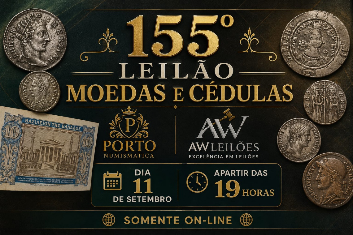 155º LEILÃO  MOEDAS e CÉDULAS - AWLEILÕES E PORTO NUMISMÁTICA