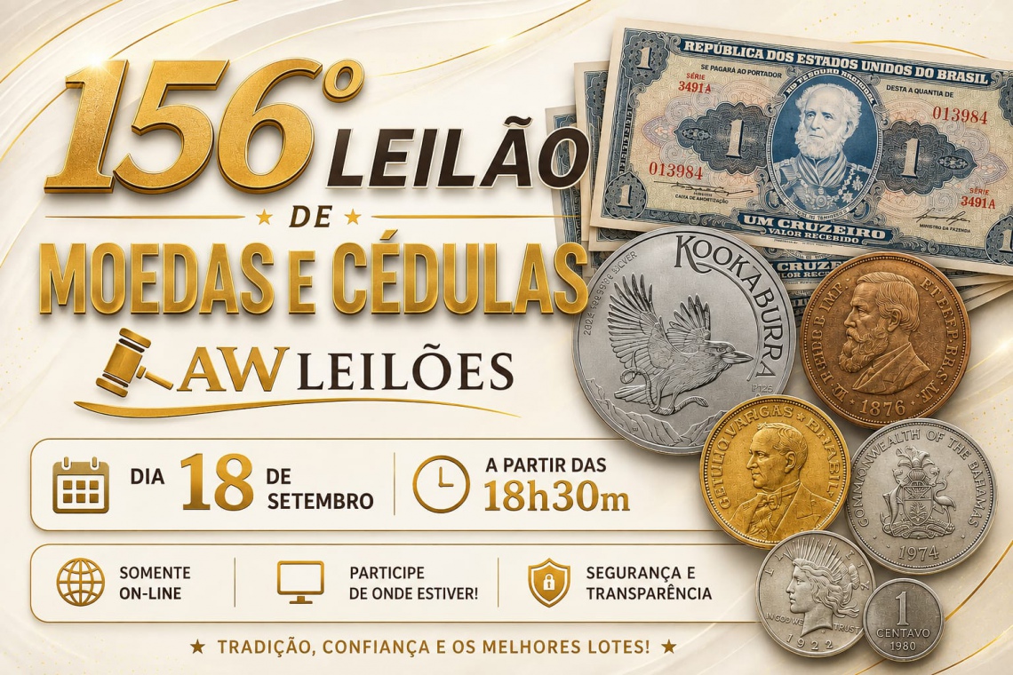 156º LEILÃO de MOEDAS  - AWLEILÕES