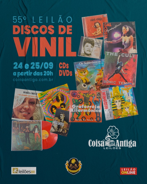 55º LEILÃO DE DISCOS DE VINIL - CDS - DVDS