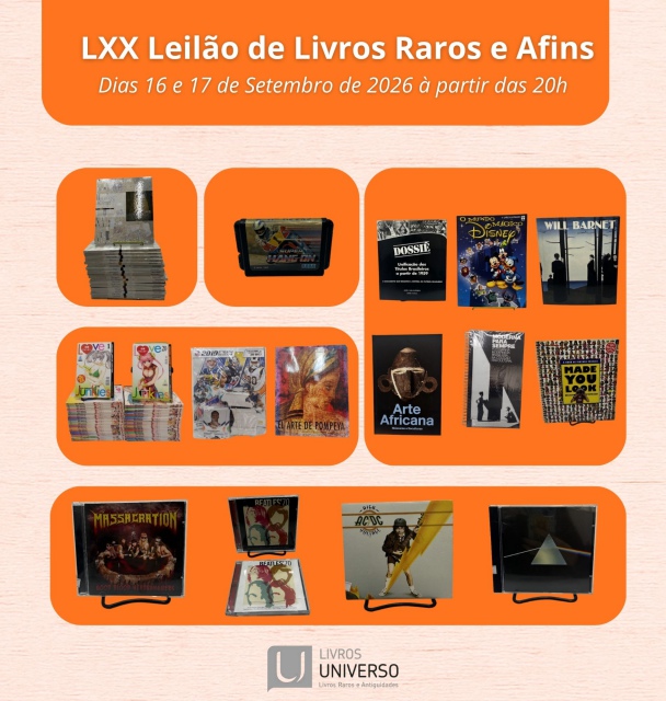 LXXIV LEILÃO DE LIVROS RAROS E AFINS