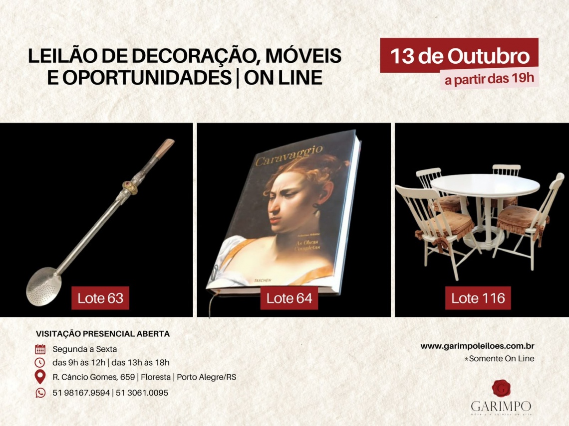 DECORAÇÃO, MÓVEIS E OPORTUNIDADES - 13 de outubro - Porto Alegre (RS)