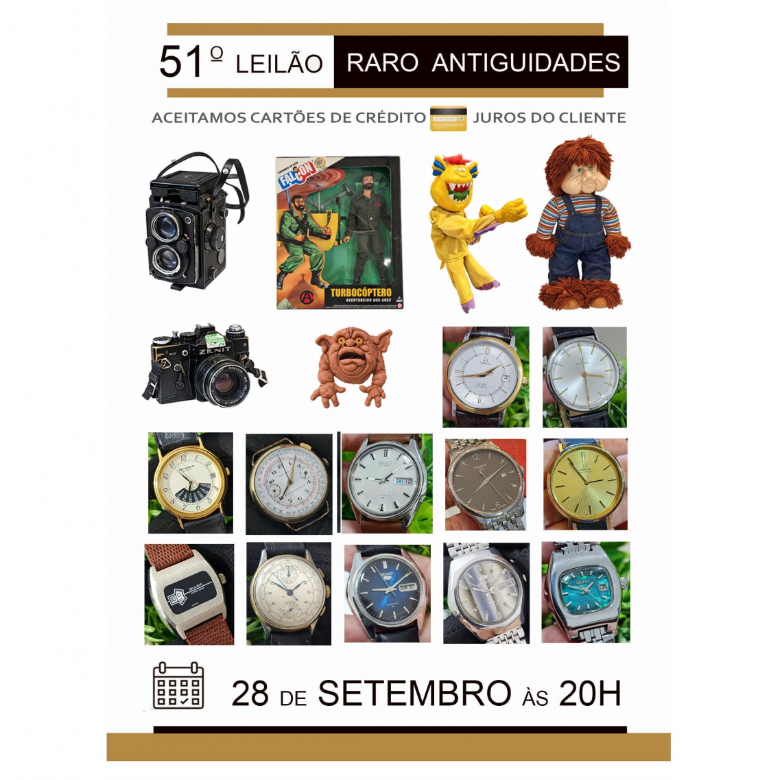 LEILÃO DE RELÓGIOS E ANTIGUIDADES