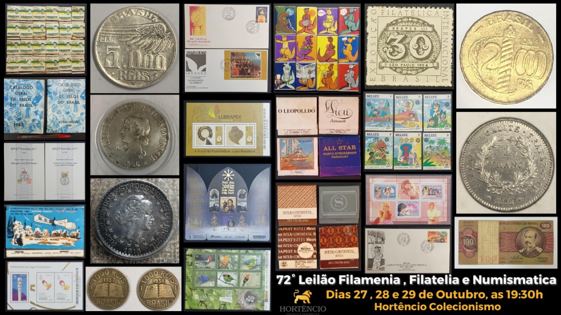 72 LEILÃO DE FILAMENIA , FILATELIA E NUMISMÁTICA