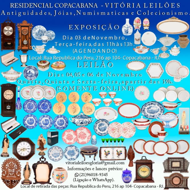 Residencial Copacabana -  VITÓRIA LEILÕES. Antiguidades, Numismática e Colecionismo.