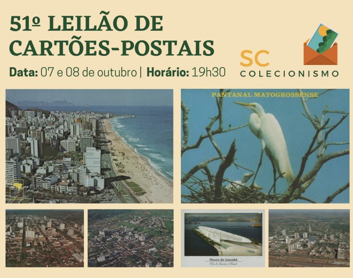 51 LEILAO DE CARTÕES POSTAIS
