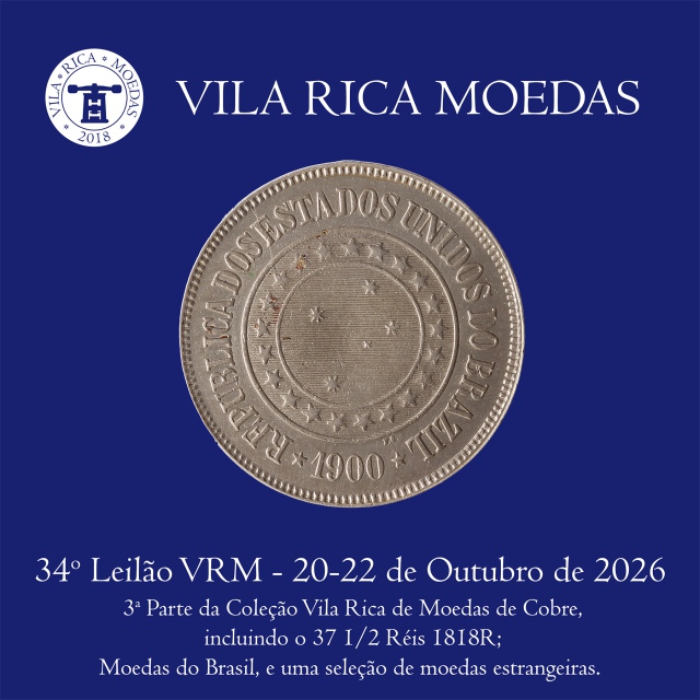34º Leilão Vila Rica Moedas