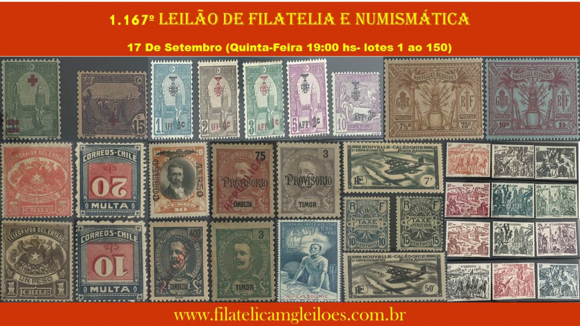 1.167 - Leilão  de  Filatelica e Numismatica