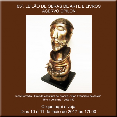 65º LEILÃO DE OBRAS DE ARTE E LIVROS - 10 e 11/05/2017