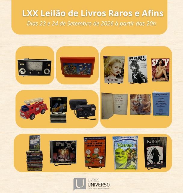 LXXV LEILÃO DE LIVROS RAROS E AFINS