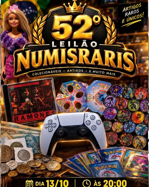 52º  LEILÃO NUMISRARIS DE COLECIONÁVEIS E ANTIGUIDADES