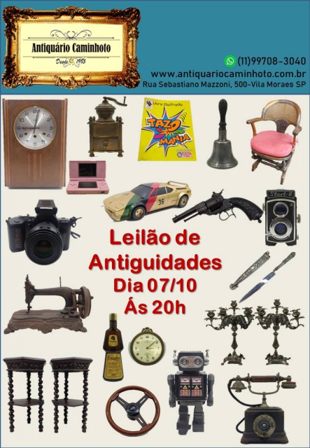63º  LEILÃO ANTIQUARIO CAMINHOTO
