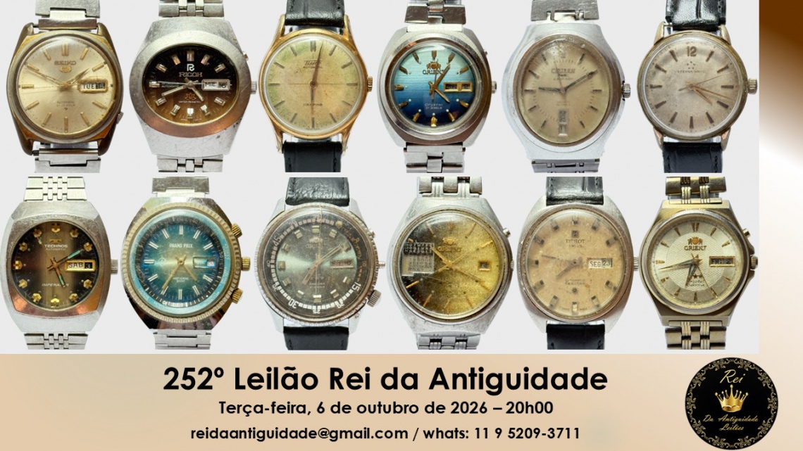 252º Leilão Rei da Antiguidade