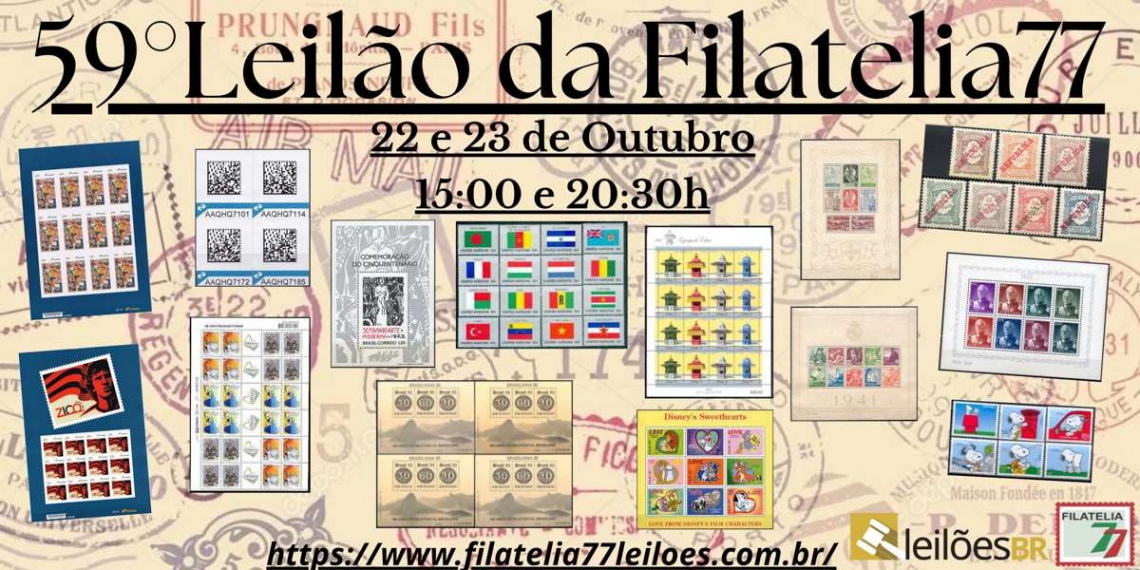 59º Leilão da FILATELIA77