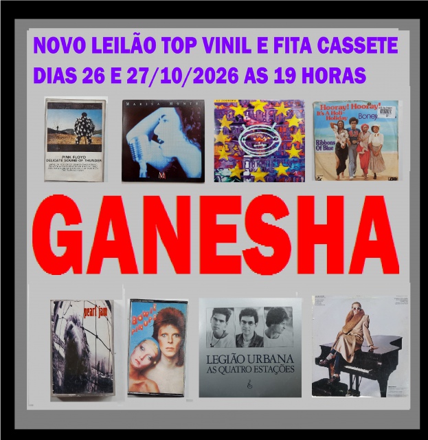 LEILÃO TOP VINIL E FITA CASSETE GANESHA PREÇOS ESPECIAL R$10,00 E R$20,00