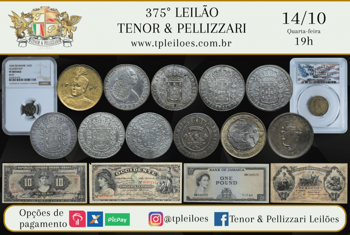 375º LEILÃO TENOR & PELLIZZARI DE NUMISMÁTICA