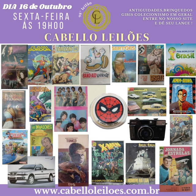 99º Leilão Gibis, Antiguidades, Raridades, Figurinhas, Coleções, Numismática, Livros, e Curiosidades