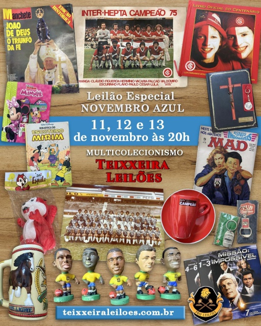 LEILÃO ESPECIAL  NOVEMBRO AZUL- MULTICOLECIONISMO
