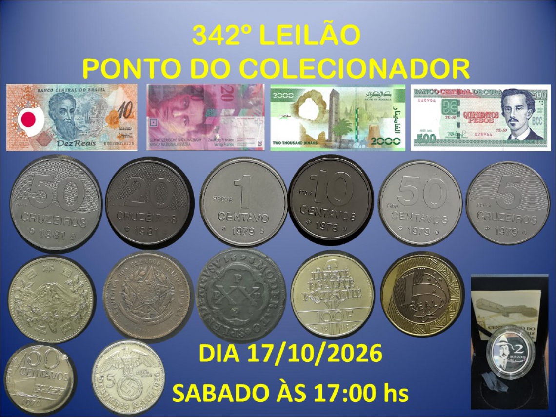 342º LEILÃO PONTO DO COLECIONADOR