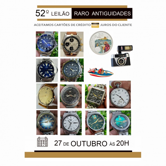 LEILÃO DE RELÓGIOS E ANTIGUIDADES