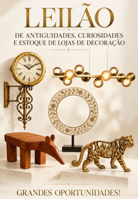LEILÃO DE OPORTUNIDADES: ANTIGUIDADES, SALDOS DE ESTOQUES E CURIOSIDADES