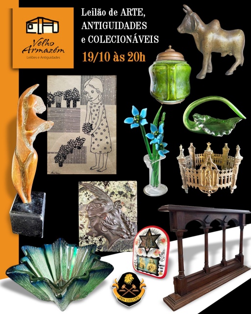 LEILÃO DE ARTE, ANTIGUIDADES E COLECIONÁVEIS