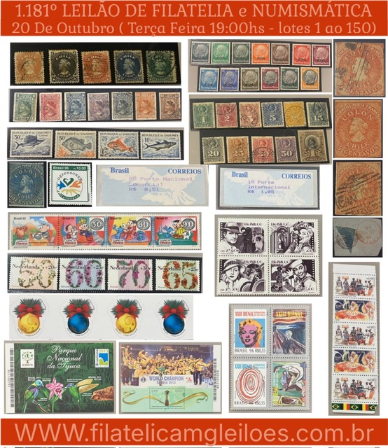 1.181- Leilão  de  Filatelica e Numismatica