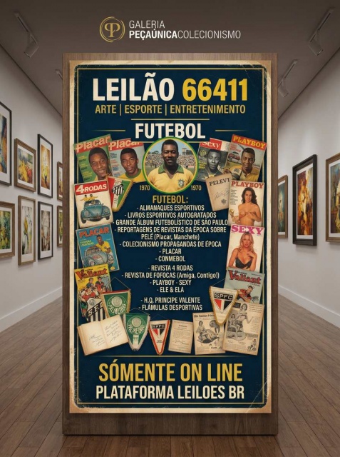 LEILÃO DE FUTEBOL:- ALMANAQUES ESPORT, REVISTAS, LIVROS ESPORT,PLACAR, REPORTAGENS PELÉ, ELE E ELA .